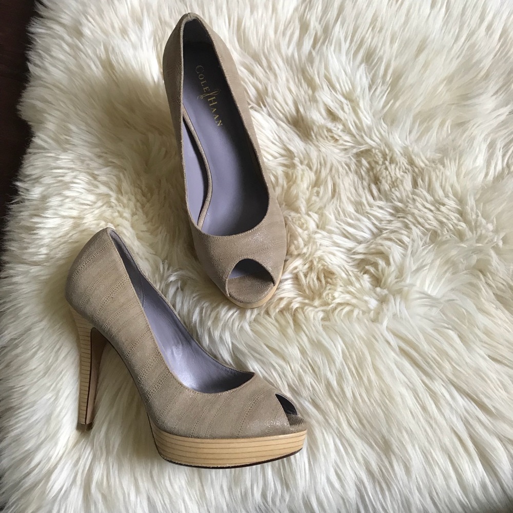 Cole Haan Air Mariela Peep Toe Pumps 8.5 Heels